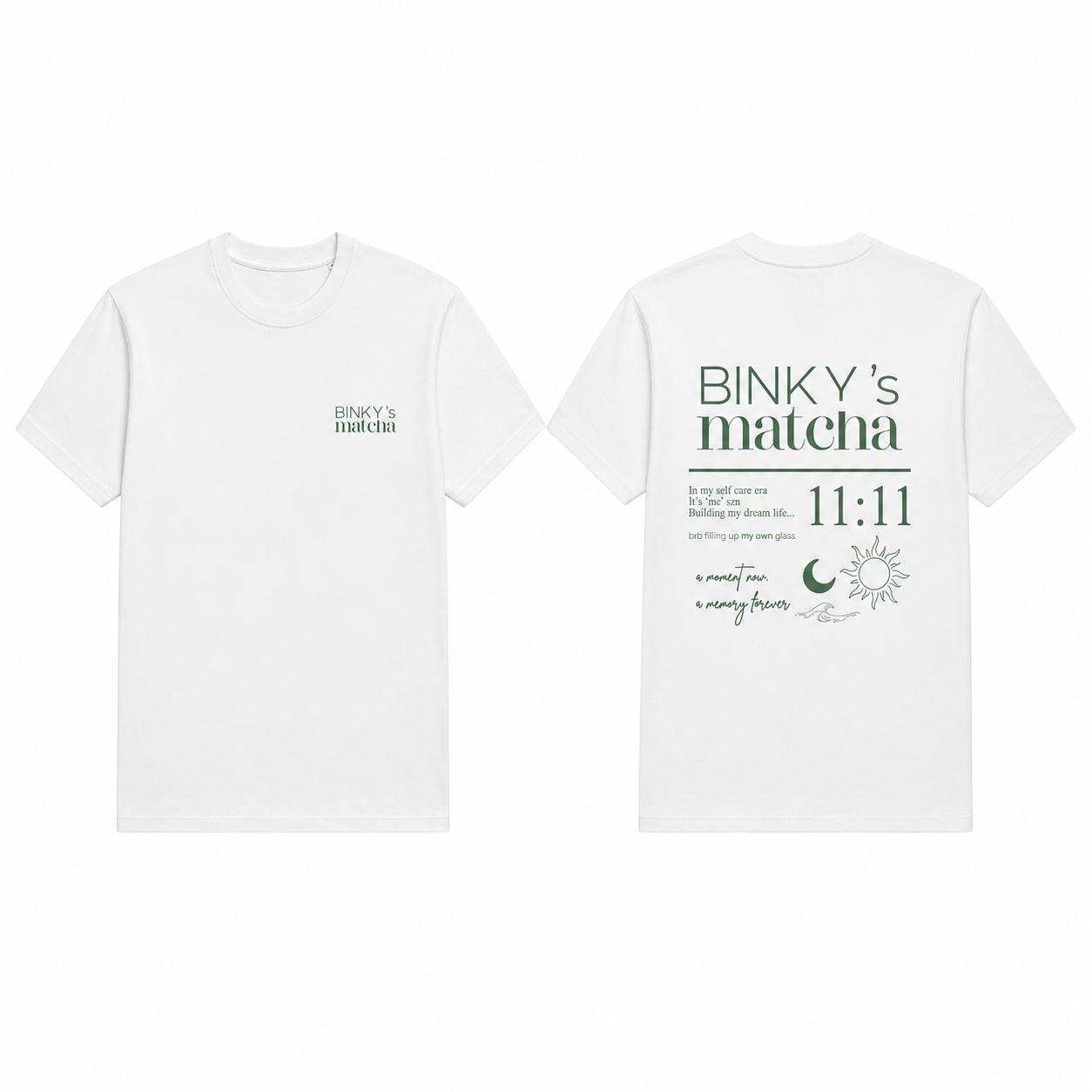 Binkys Matcha 11:11 White T-Shirt
